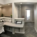 Front desk and Check out desk at Pavone OMS